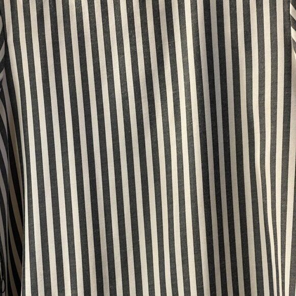 Vintage 90s Joseph Feldman Double Breasted Asymmetrical Striped Blazer 16.5 - Picture 7 of 10